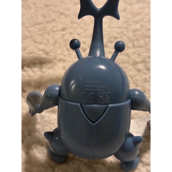 Pokemon Heracross Action Figure Jazwares Blue Battle Toy PKW3420-042524-KA 4 In - Picture 5 of 6